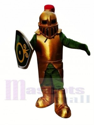 Spartanischer Trojaner des Goldenen Ritters Maskottchen Kostüm