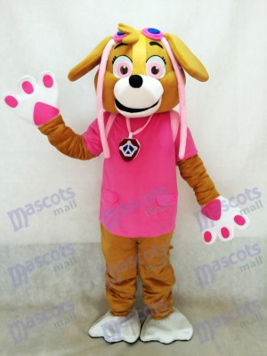Paw Patrol Skye Pink Maskottchen Kostüm Hund Fancy Anzug Cartoon Charakter