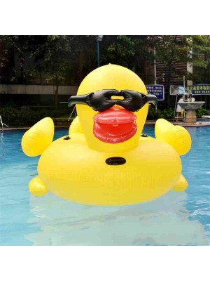 Aufblasbar Schwimmen Ring Spielzeug Gelb Ente Reiten Auf Wasser Zum Erwachsene