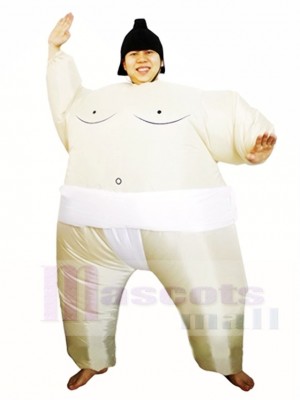 Weiße japanische Fat Man Sumo aufblasbare Halloween Weihnachts kostüme für Erwachsene
