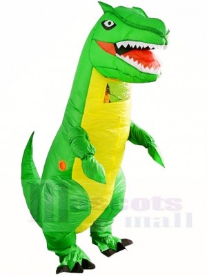 Grüne Tyrannosaurus T-REX Dinosaurier aufblasbare Halloween Weihnachts kostüme für Erwachsene