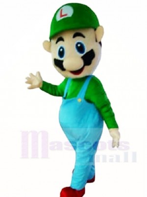 Luigi Maskottchen Kostüme von Super Mario Brothers Cartoon