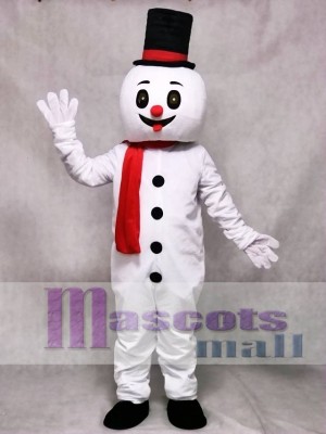 Weihnachten Schneemann mit Hut Maskottchen Kostüm