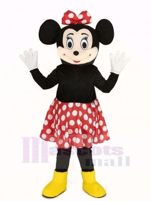 Minnie Mouse im rot Rock Maskottchen Kostüm