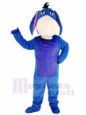 Blau Eeyore Esel Maskottchen Kostüm