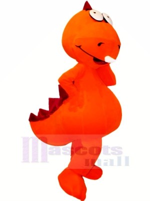 Lustig Orange Drachen Maskottchen Kostüme Karikatur