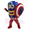 Despicable Me Minions Captain America mit Schild Maskottchen Kostüm Fancy Dress Outfit