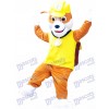 Englische Bulldogge Bau Welpe Pfote Paw Patrol Rubble Maskottchen Kostüm Gelber Hund