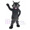 Heftig Schwarz Panther mit Grün Augen Maskottchen Kostüm Tier