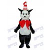 Schwarze Katze mit Hut Maskottchen Erwachsene Kostüm Tier