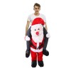 Lächelnd Santa Claus Tragen mich Reiten auf Halloween Weihnachten Kostüm zum Erwachsener/Kind