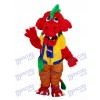 Roter Drache mit Tasche Plüsch Maskottchen Erwachsener Kostüm Tier