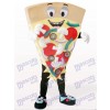 Braunen Käse Pizza Essen Maskottchen Kostüm