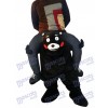 Huckepack Kumamon Carry Me Ride auf Black Bear Maskottchen Kostüm