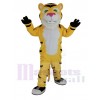 Gelb Leistung Tiger mit Rosa Nase Maskottchen Kostüm Tier