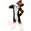 Schwarz und Orange Heiser Hund Fursuit Maskottchen Kostüm Karikatur