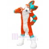 Orange und Blau Heiser Hund Fur suit Maskottchen Kostüm Karikatur