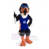 Sportlich Heftig Adler mit Blau T-Shirt Maskottchen Kostüm