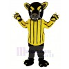 Schwarz Panther im Gelb Gestreift Kleider Maskottchen Kostüm Tier