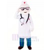 Freundlich Arzt mit Brille Maskottchen Kostüm Menschen
