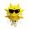 Cool Lächelnd Sonne Maskottchen Kostüm Karikatur