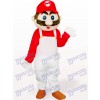 Kapitän Mario in weißer und roter Kleidung Anime Maskottchen Kostüm für Erwachsene