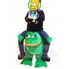 Für Kinder / Kinder Huckepack tragen mich weiter Verrückt Grün Frosch Maskottchen Kostüme