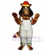 Stevie Waschbär mit Lätzchen Overalls & Hut Maskottchen Kostüm Tier