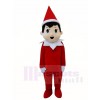 rot Elf Pinocchio im Regal Maskottchen Kostüme Weihnachten Junge Cartoon