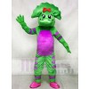 Grüner Dinosaurier mit Lila Bauch Maskottchen Kostüme