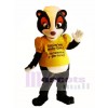 Gelbes Hemd Stella das Sicherheits Stinktier Maskottchen kostümiert Tier