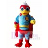 Super Ente Held mit roten Mantel Maskottchen Kostüme