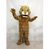 Leopard Maskottchen-Kostüm mit brauner Nase springen