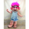 Trolls Karikatur Baby Mohnblumen Mädchen mit dem rosafarbenen Haar Maskottchen Kostüme