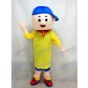 Caillou Maskottchen Kostüm Junge mit blauem Hut Karikatur