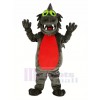 Grau Drachen mit rot Bauch Maskottchen Kostüm Tier