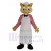 Koch Schwein im Weiß Schürze Maskottchen Kostüm