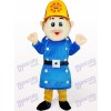 Blaues Arbeiter Sam Maskottchen Kostüm