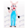 Mr. Schwein in Latzhose Tier Maskottchen Kostüm für Erwachsene