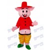 Red Hat Schwein Maskottchen Adult Kostüm Tier