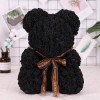 Schwarze Rose Teddybär Blumenbär Bestes Geschenk für Muttertag, Valentinstag, Jubiläum, Hochzeit und Geburtstag