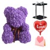 Lila Rose Teddybär Blumenbär Bestes Geschenk für Muttertag, Valentinstag, Jubiläum, Hochzeit und Geburtstag