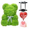 Grüne Rose Teddybär Blumenbär Bestes Geschenk für Muttertag, Valentinstag, Jubiläum, Hochzeit und Geburtstag