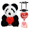 Panda Rosenbär mit rotem Herzen Bestes Geschenk für Muttertag, Valentinstag, Jubiläum, Hochzeit und Geburtstag
