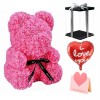Diamant Pinke Rose Teddybär Blumenbär Bestes Geschenk für Muttertag, Valentinstag, Jubiläum, Hochzeit und Geburtstag