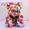 Neuer Stil Rose Teddybär Blumenbär Mehrfarbig #2 Bestes Geschenk für Muttertag, Valentinstag, Jubiläum, Hochzeit und Geburtstag