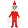 rot Elf Pinocchio Weihnachten Junge Maskottchen Kostüm