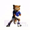 Blau Fußball Fuchs Maskottchen Kostüme Karikatur