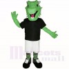 Grün Leicht Drachen mit Schwarz Hemd Maskottchen Kostüme Schule