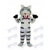 Schwarzweiss Tiger Maskottchen erwachsenes Kostüm Tier
